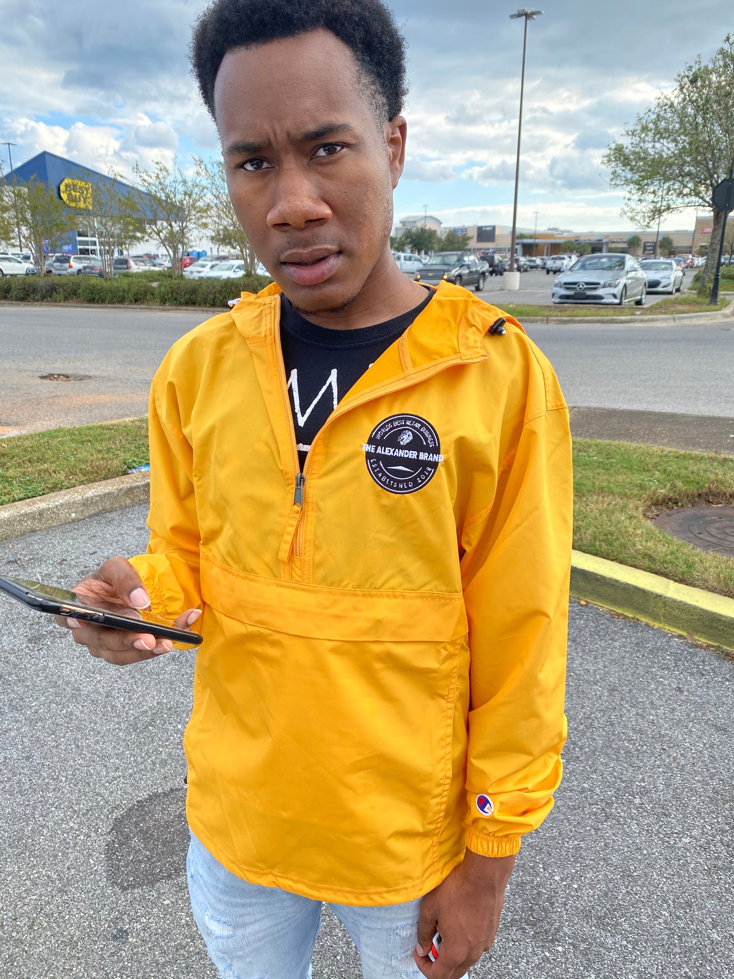 Embroidered Champion Packable Jacket (With Alexander Brand Logo) - The Alexander Brand