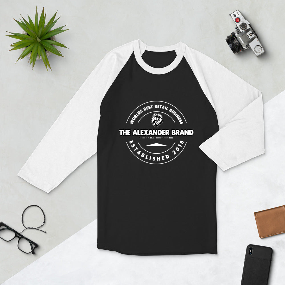 3/4 sleeve raglan shirt (Alexander Brand Logo) - The Alexander Brand 